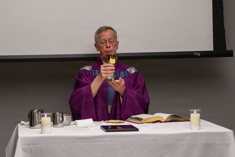 New Massachusetts States Defense Force Chaplain brings Catholic services back to Barnes