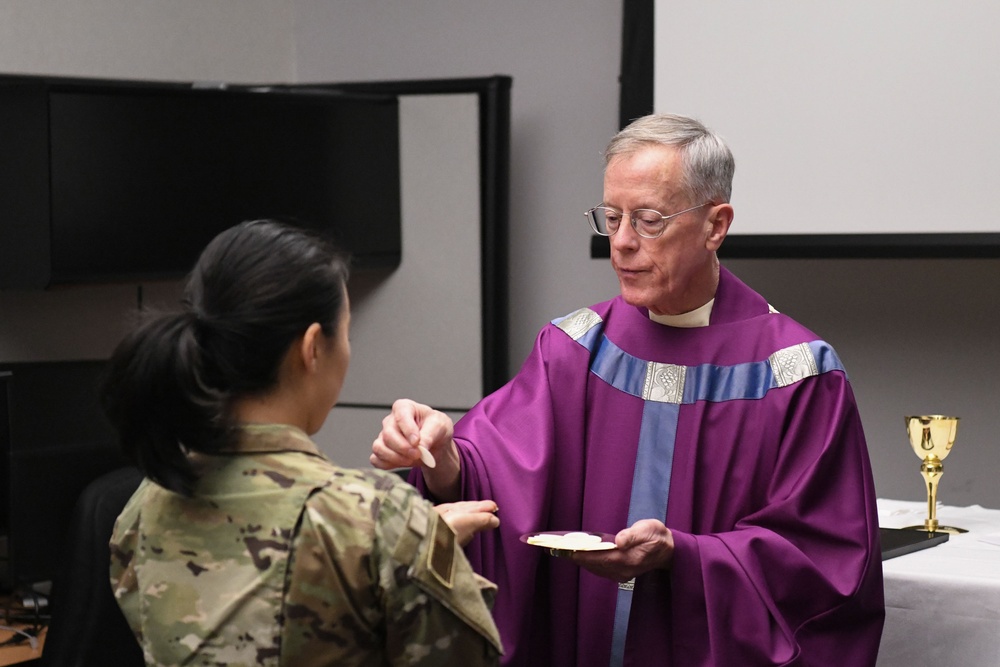 New Massachusetts States Defense Force Chaplain brings Catholic services back to Barnes