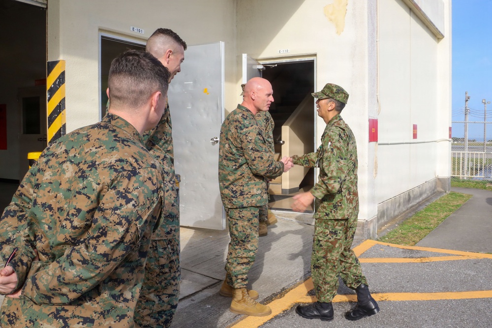 JGSDF Col. Aoyama visits MAG-36 Marines