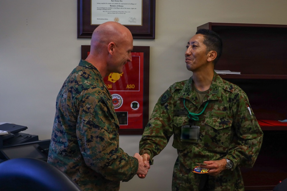 JGSDF Col. Aoyama visits MAG-36 Marines