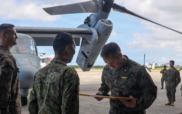 JGSDF Col. Aoyama visits MAG-36 Marines