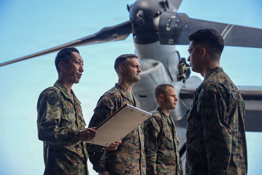 JGSDF Col. Aoyama visits MAG-36 Marines