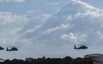 Joint Task Force-Bravo delivers helicopters to support the Jungle Operations Training Course