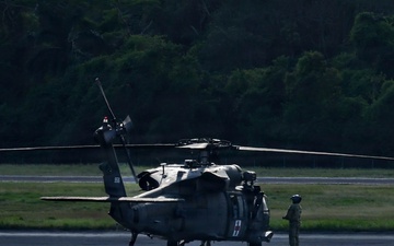 Joint Task Force-Bravo delivers helicopters to support the Jungle Operations Training Course