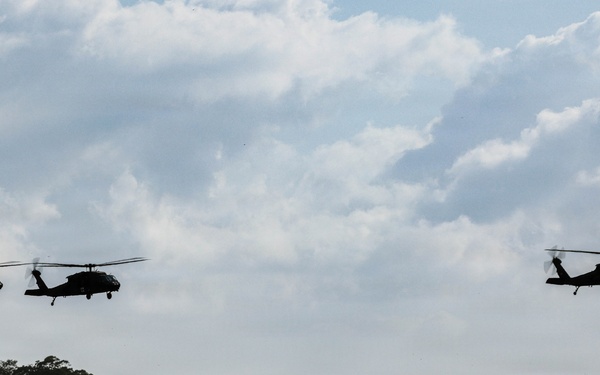 Joint Task Force-Bravo delivers helicopters to support the Jungle Operations Training Course