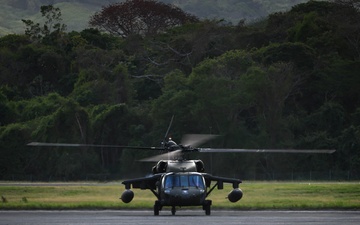 Joint Task Force-Bravo delivers helicopters to support the Jungle Operations Training Course