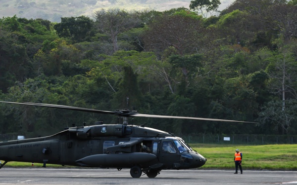 Joint Task Force-Bravo delivers helicopters to support the Jungle Operations Training Course