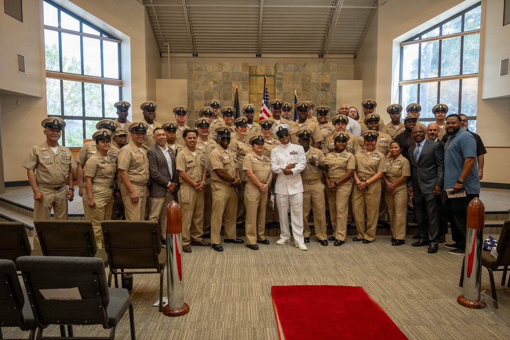 Logistics Specialist Chief Petty Officer Arthur Simpson retires from the United States Navy