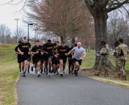 State Best Warrior Competitors Compete in 2 mile Run