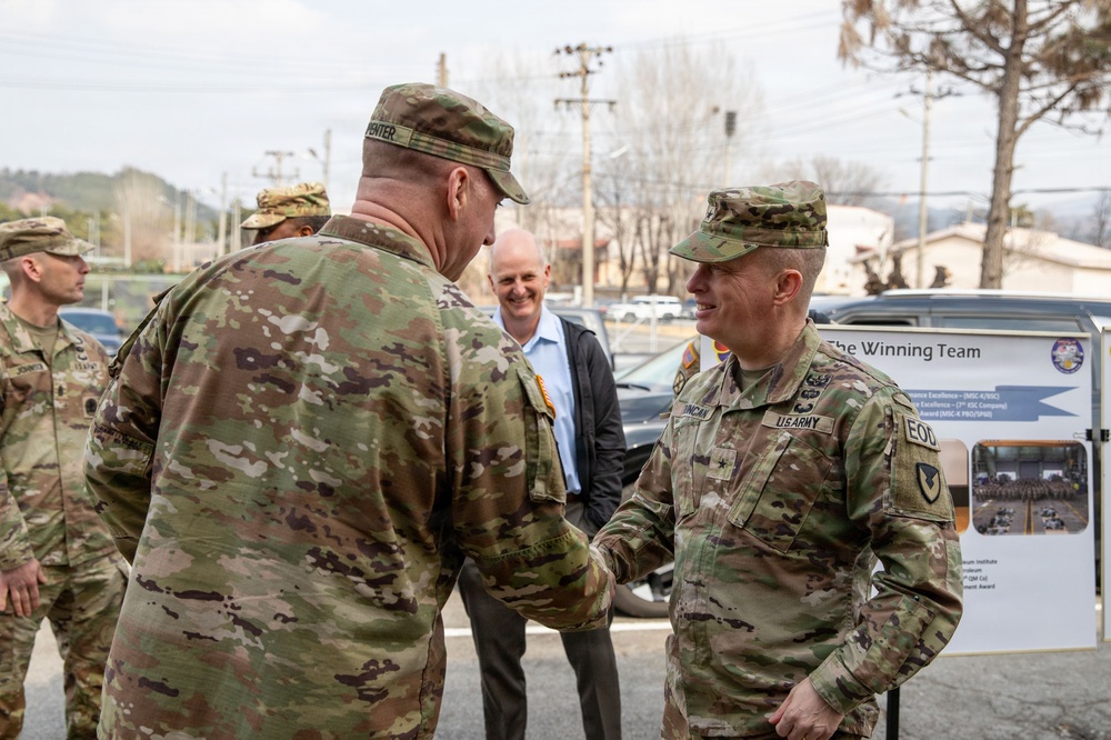 The U.S. Army Materiel Support Command - Korea was honored to host Brig. Gen. Daniel J. Duncan, commanding general of the Joint Munitions Command (JMC), for a visit to our Combat Power Generation Center (CPGC) on March 5.