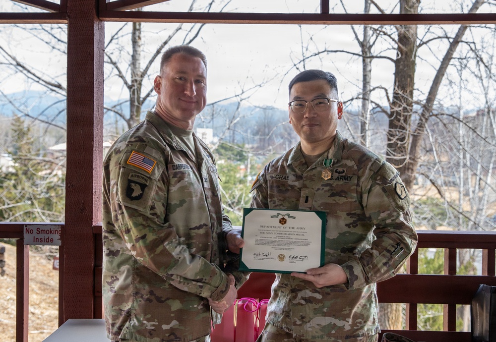 The U.S. Army Materiel Support Command – Korea Command Team had the privilege of presenting awards to some of our finest Soldiers as we bid them farewell on Mar. 5.