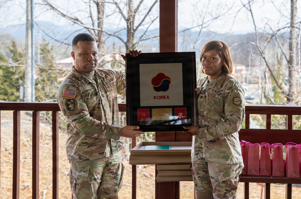 The U.S. Army Materiel Support Command – Korea Command Team had the privilege of presenting awards to some of our finest Soldiers as we bid them farewell on Mar. 5.