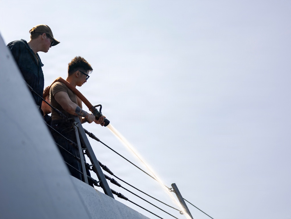 Dewey Conducts Freshwater Wash Down in the South China Sea