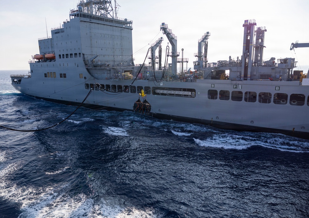DDG 105 Conducts a Replenishment-at-Sea with USNS John Lewis