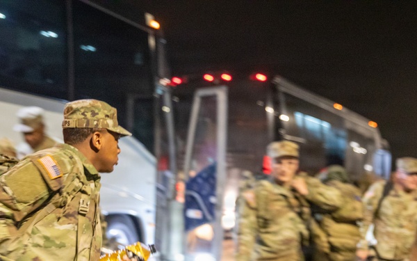 3-265th Air Defense Artillery Regiment Soldiers Arrive to Fort Polk for JRTC