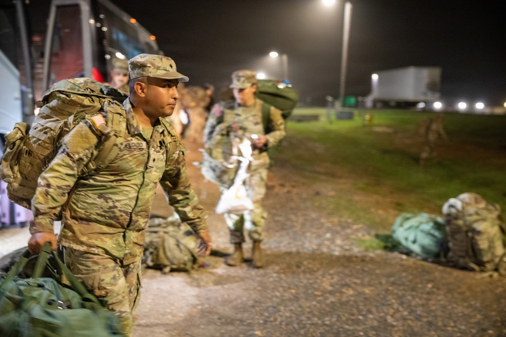 3-265th Air Defense Artillery Regiment Soldiers Arrive to Fort Polk for JRTC
