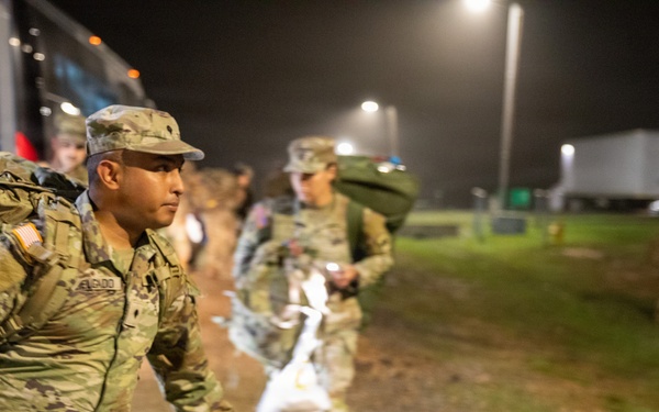3-265th Air Defense Artillery Regiment Soldiers Arrive to Fort Polk for JRTC
