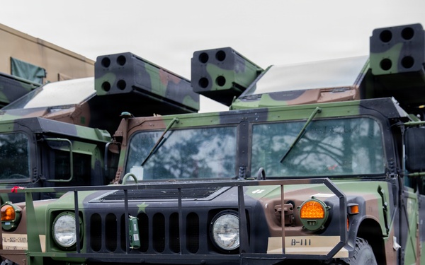 3-265th Air Defense Artillery Regiment Stages Equipment to Prepare for JRTC