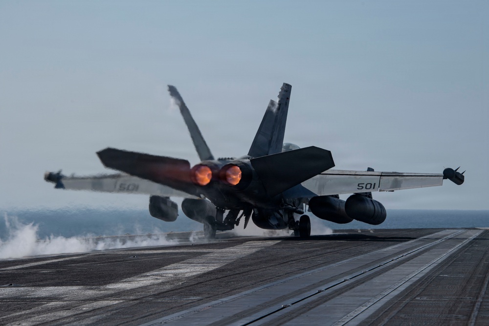 Nimitz-class aircraft carrier USS Abraham Lincoln (CVN 72) supports Operation Epic Fury.