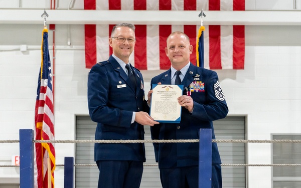 Change of Command for 101st Air Refueling Wing Command Chief