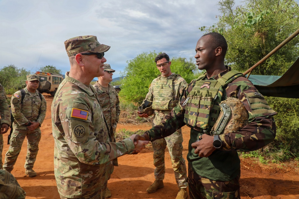 SETAF-AF, 51st Troop Command leaders conduct training site survey with KDF during Justified Accord 2026