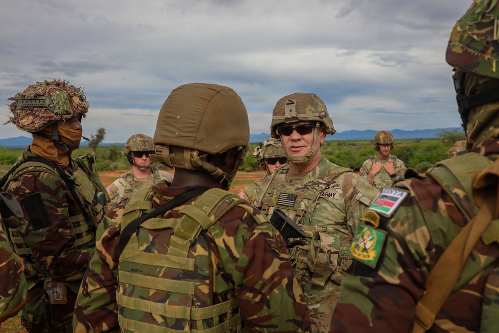 SETAF-AF, 51st Troop Command leaders conduct training site survey with KDF during Justified Accord 2026