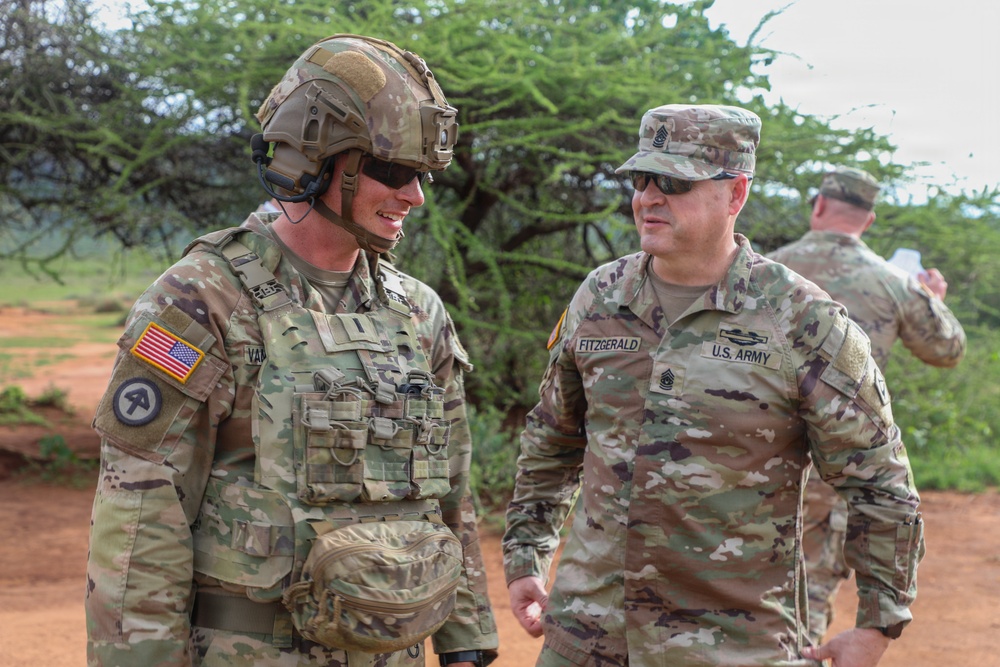 SETAF-AF, 51st Troop Command leaders conduct training site survey with KDF during Justified Accord 2026