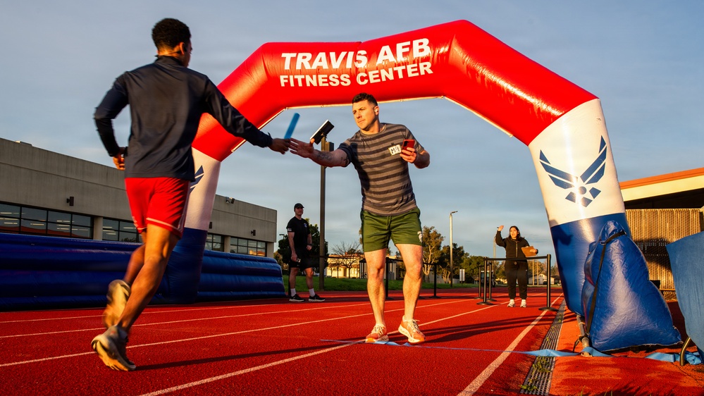 Travis Airmen compete in 100K relay race