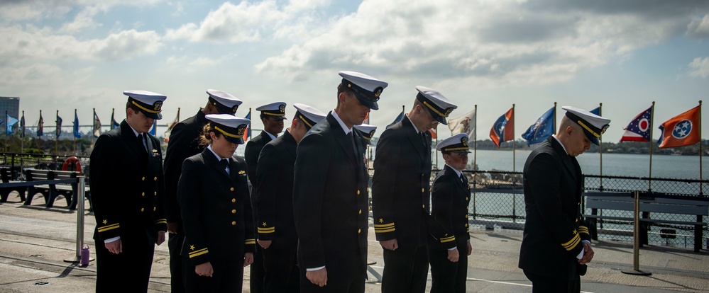 USS Manchester (LCS-14) Change of Command Ceremony