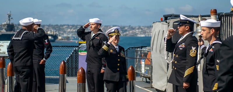USS Manchester (LCS-14) Change of Command Ceremony