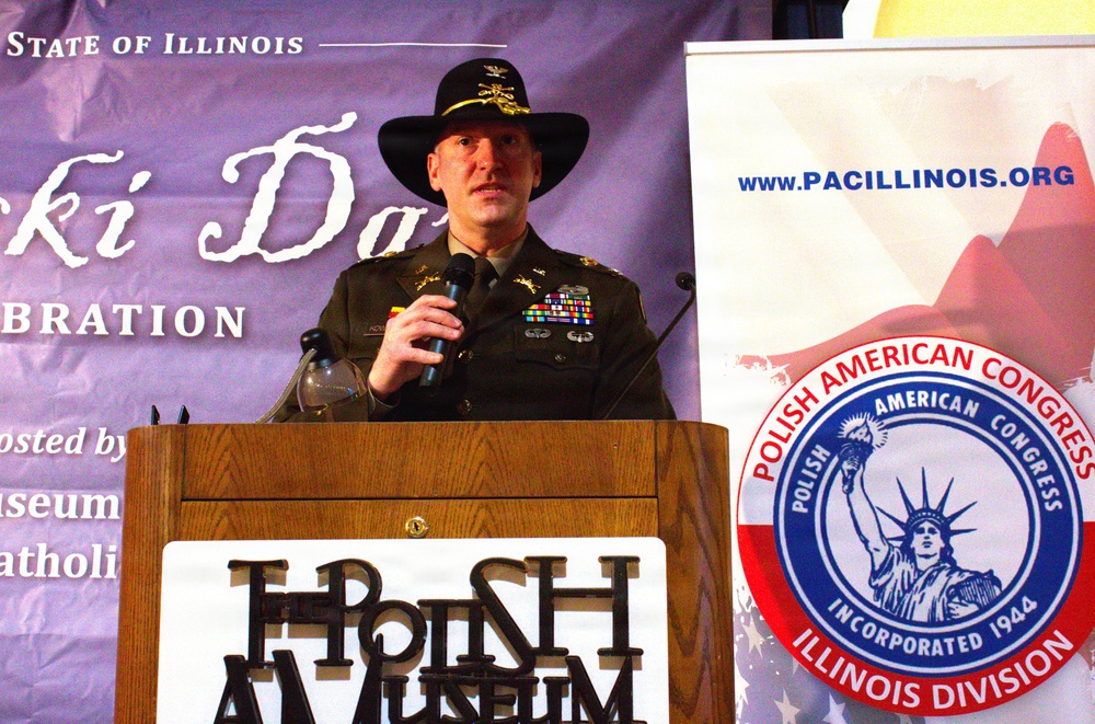 Illinois National Guard 33rd IBCT Commander and Cavalry Officer Highlights Polish-American Military Bonds on Pulaski Day