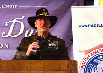 Illinois National Guard 33rd IBCT Commander and Cavalry Officer Highlights Polish-American Military Bonds on Pulaski Day