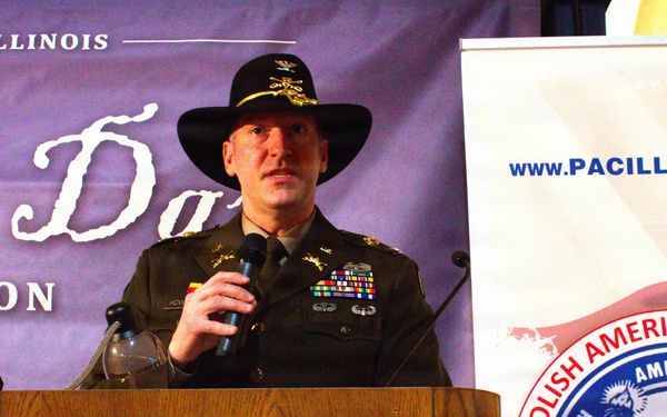 Illinois National Guard 33rd IBCT Commander and Cavalry Officer Highlights Polish-American Military Bonds on Pulaski Day