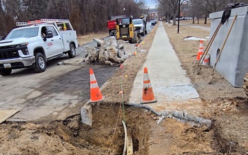 Sinkhole Repairs Underway Near Fishing Pier at Lake Burba