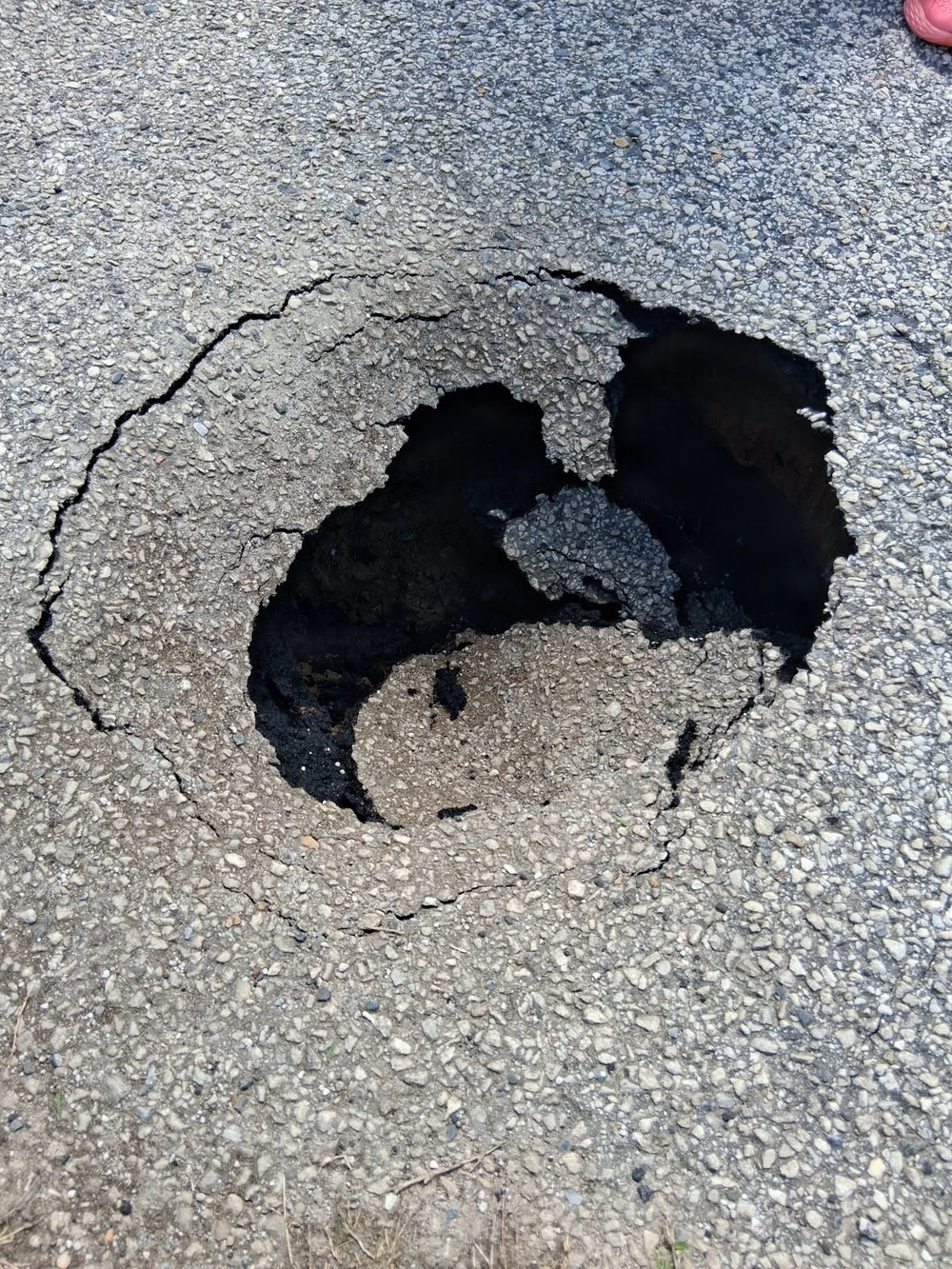 Sinkhole Repairs Underway Near Fishing Pier at Lake Burba