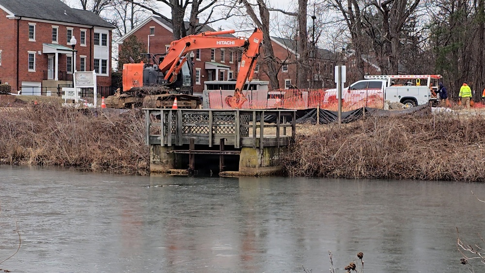 Sinkhole Repairs Underway Near Fishing Pier at Lake Burba