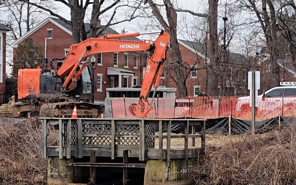 Sinkhole Repairs Underway Near Fishing Pier at Lake Burba
