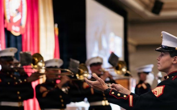 Marine Corps San Diego Band perform for Patriots at Pebble
