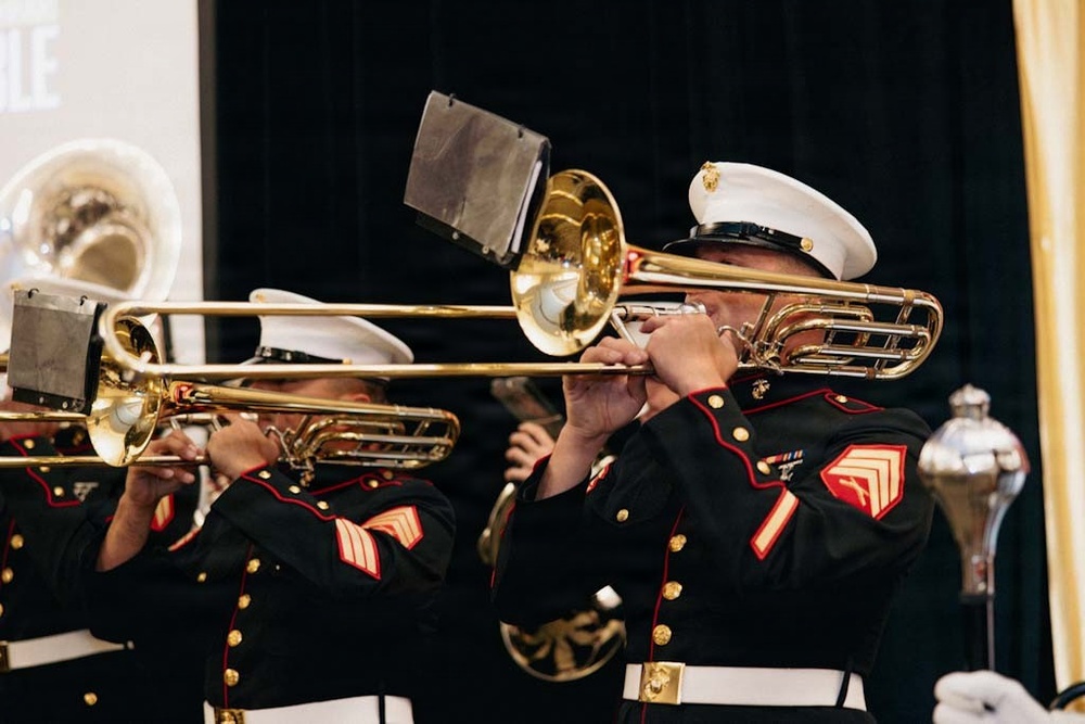Marine Corps San Diego Band perform for Patriots at Pebble