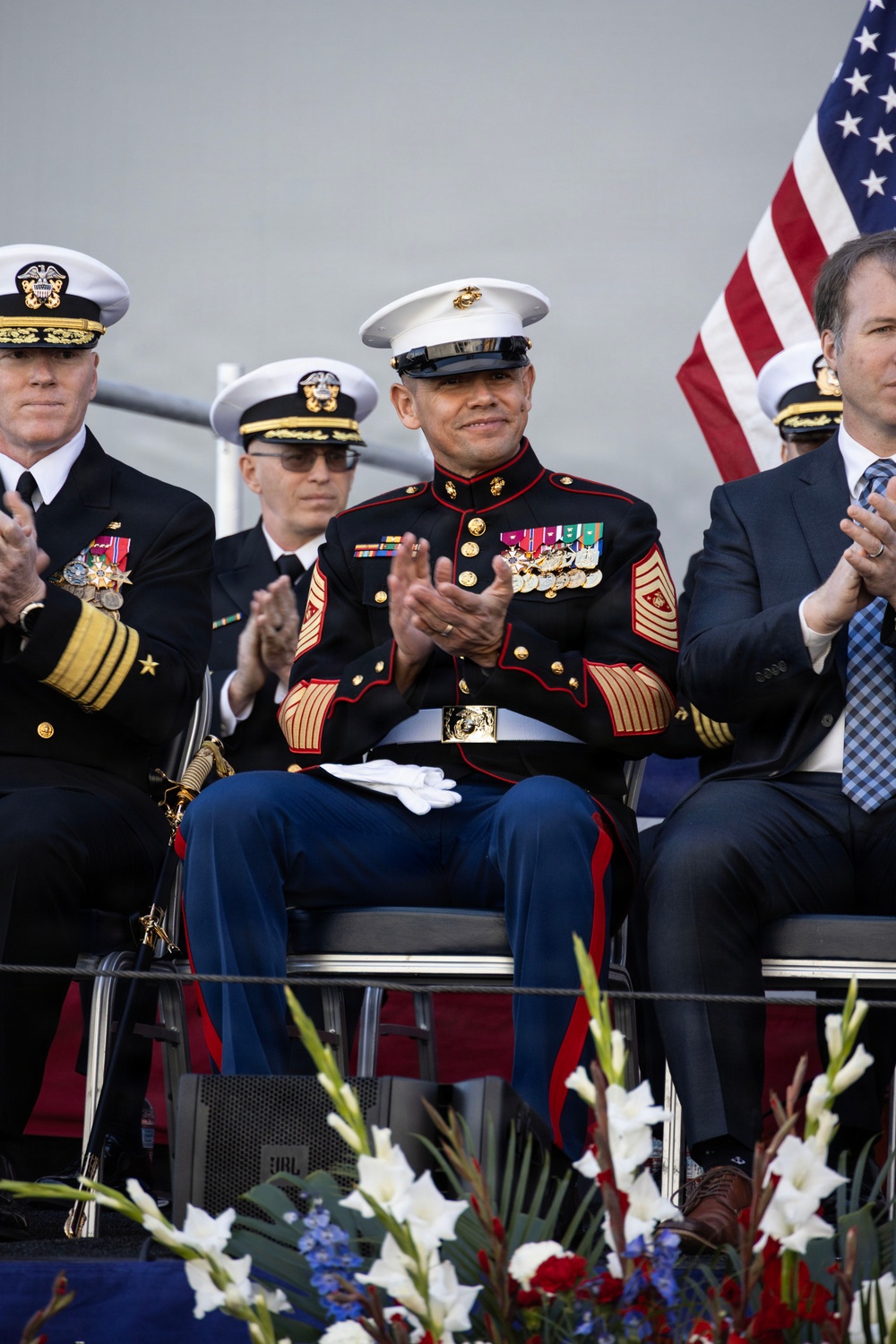 SMMC speaks at christening of future USNS Hector A. Cafferata Jr. (ESB-8)
