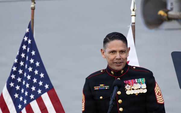 SMMC speaks at christening of future USNS Hector A. Cafferata Jr. (ESB-8)