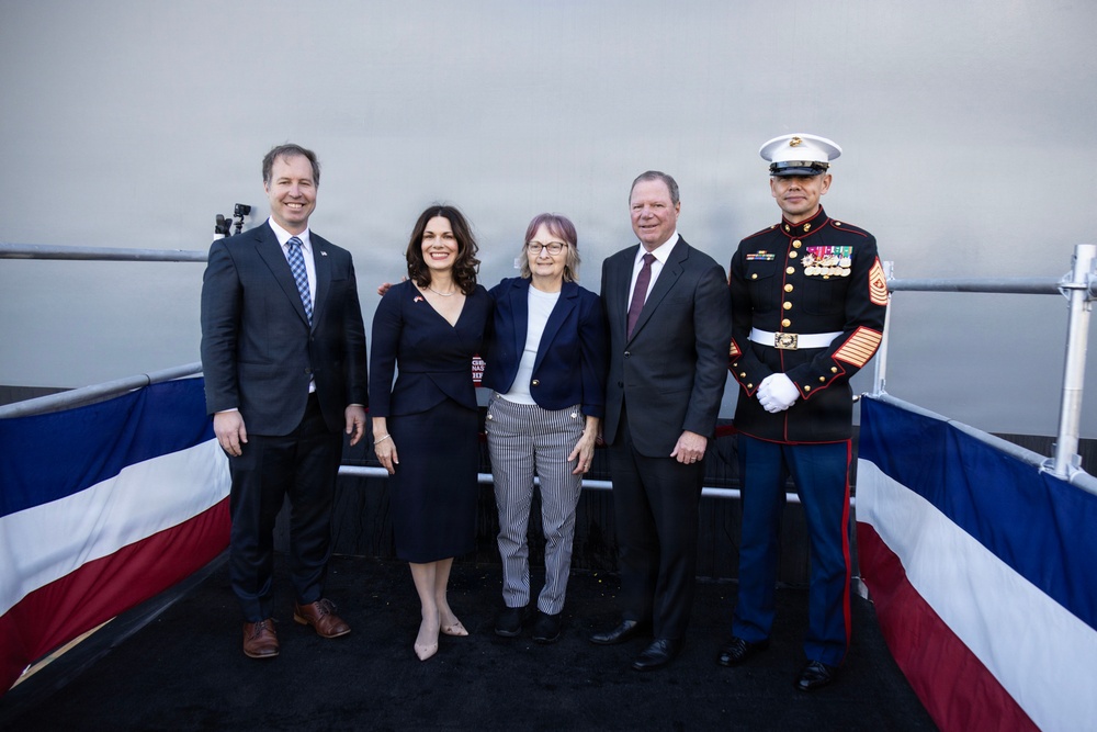 SMMC speaks at christening of future USNS Hector A. Cafferata Jr. (ESB-8)