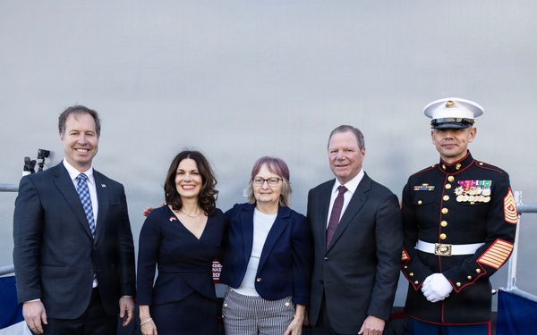 SMMC speaks at christening of future USNS Hector A. Cafferata Jr. (ESB-8)