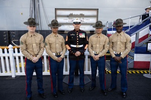 Amphibious assault ship America (LHA 6) christening
