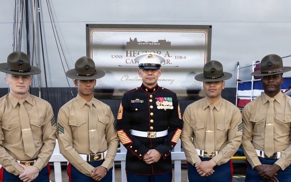 SMMC speaks at christening of future USNS Hector A. Cafferata Jr. (ESB-8)