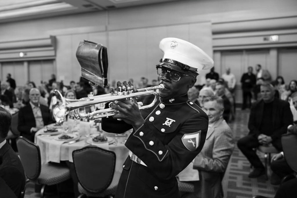 Marine Corps San Diego Band perform for Patriots at Pebble
