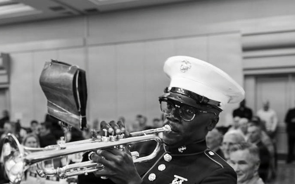 Marine Corps San Diego Band perform for Patriots at Pebble