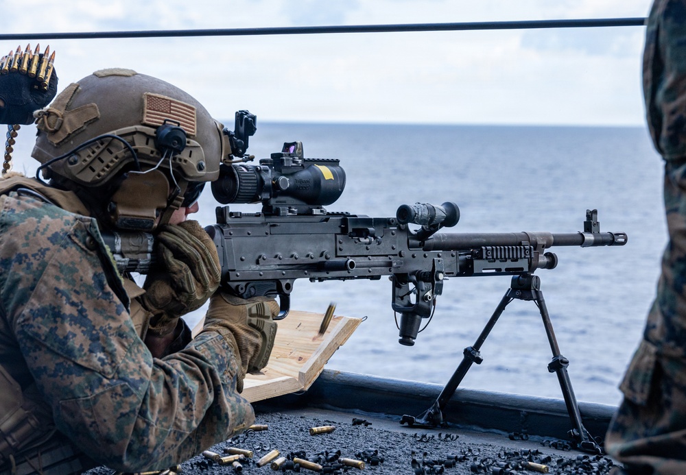 31st MEU | Live-Fire deck shoot aboard the USS New Orleans (LPD-18)