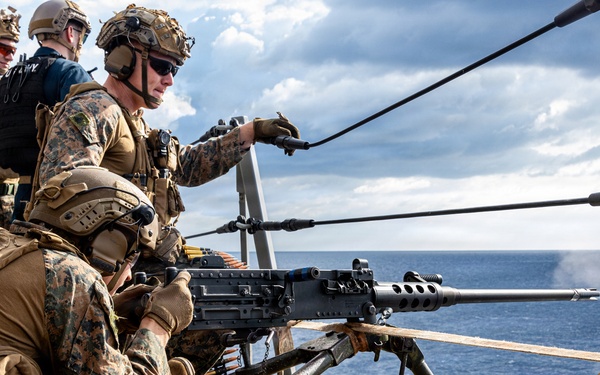 31st MEU | Live-Fire deck shoot aboard the USS New Orleans (LPD-18)