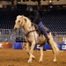 U.S. Marine Corps Mounted Color Guard presents the colors at the Houston Rodeo